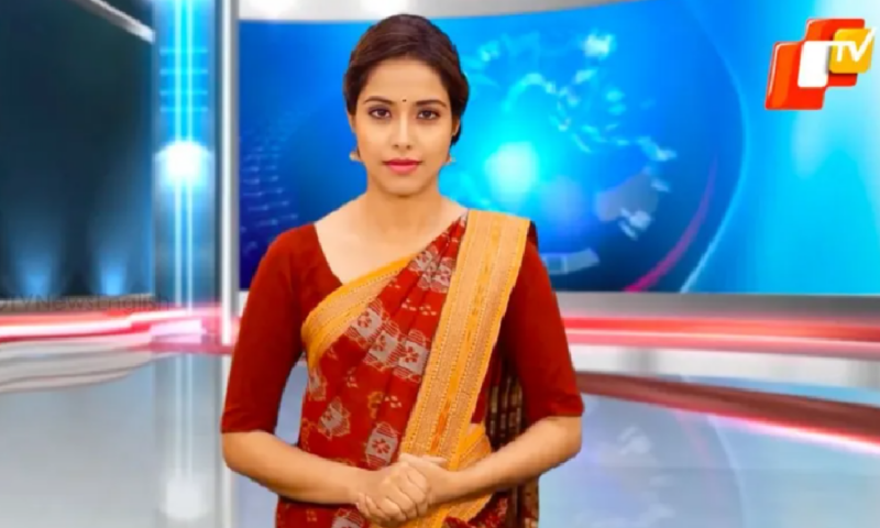 Technology  is used as AI news anchor on Indian TVs.