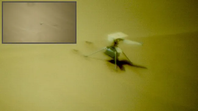  Ingenuity helicopter's snapped-off rotor blade on Mars