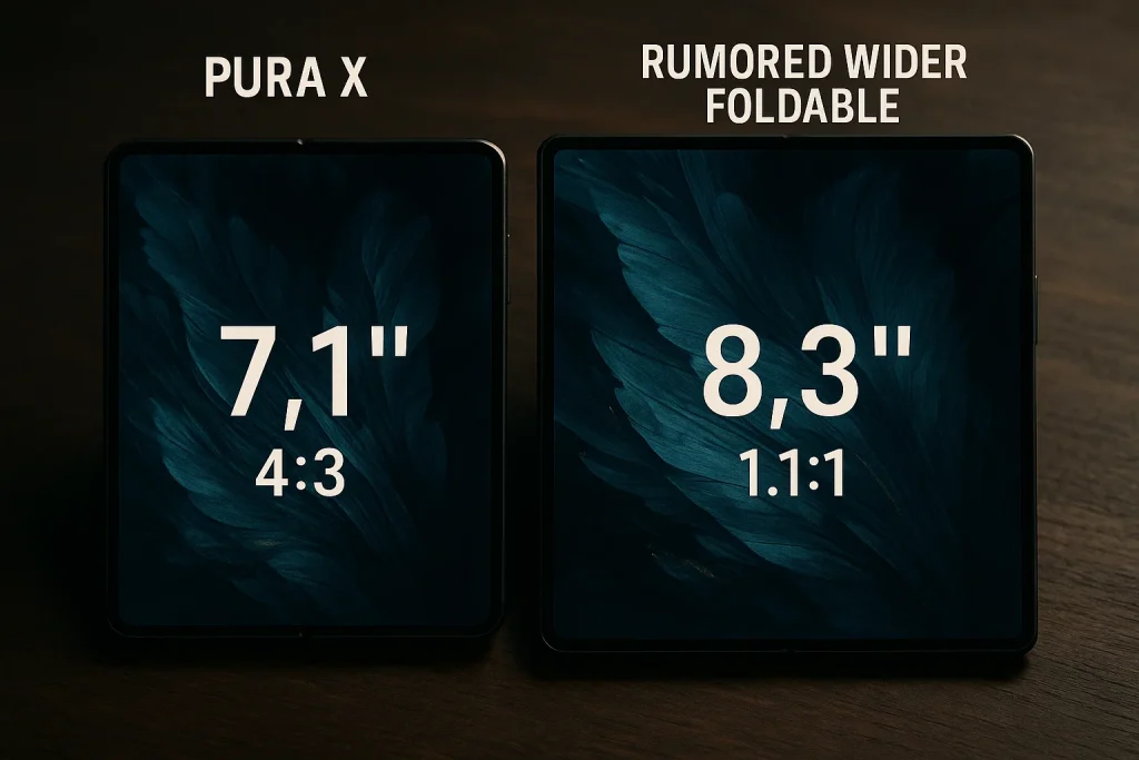 Huawei Pura X Leaks Show a Wider, 8-Inch Display