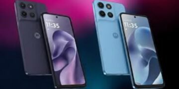 Two mobile handset with motorola branding