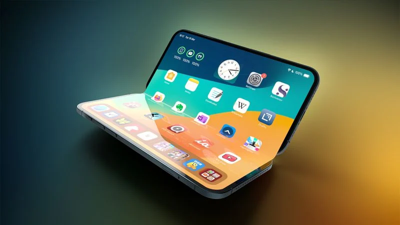 Foldable smartphone with app icons displayed-iPhone18 Fold Delay & Secret iPhone 18 Plus Leak: Apple's New 2026 Strategy