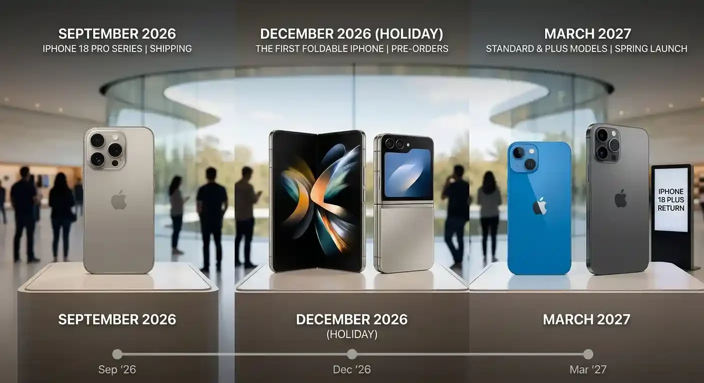 iPhone release timeline with foldable model-iPhone18 Fold Delay & Secret iPhone 18 Plus Leak: Apple's New 2026 Strategy