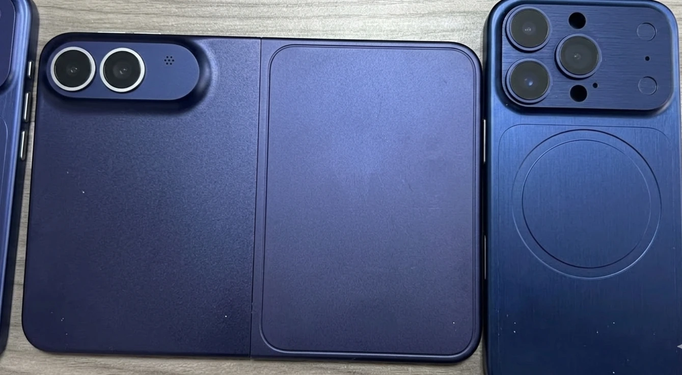 Is This the Foldable iPhone? Leaked Images Reveal Apple’s Secret Project 2026 2 Blue color smartphone leaked image -Is This the Foldable iPhone? Leaked Images Reveal Apple’s Secret Project 2026