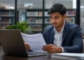 Indian MBA student using AI tools to study in university library — free AI tools for students 2026
