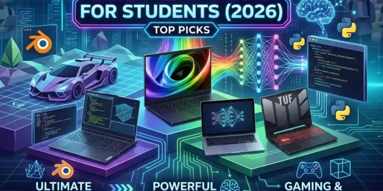 blog cover image -Best Laptops for Students (2026) Top Picks for AI, ML, and Gaming