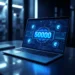 Best laptop under 50000 India 2026 — modern laptop on desk displaying 50000 price with Indian rupee symbols and futuristic blue tech interface elements