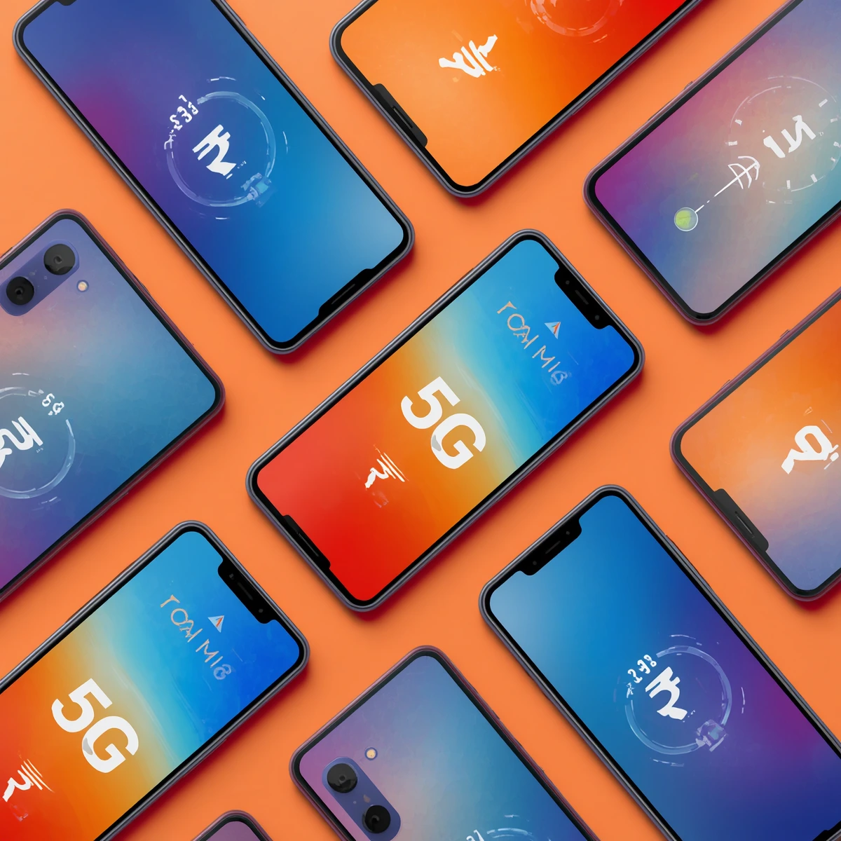 Affordable 5G phones under ₹20000 India 2026 — collection of budget 5G smartphones showing 5G connectivity on vibrant orange and blue background