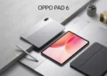 OPPO Pad 6 tablet front and back view with stylus and case — official launch photo