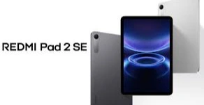 Redmi Pad SE 2 budget tablet in gray and white colors showing sleek design and display with purple gradient wallpaper-Best Budget Tablet 2026